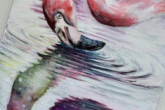 flamingo painting