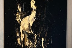 gold leaf painting horse
