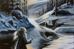 Varpunen-jouluaamuna-maalaus-taulu