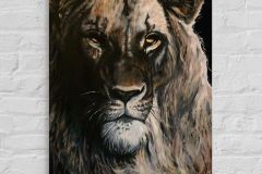 leijona-realistinen-maalaus
