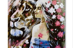 tytto-ja-leijona-maalaus