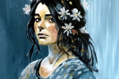 tytto-kukkia-hiuksissa-maalaus-nro1