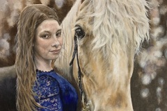girl with a horse painting