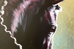 burgundy-horse-painting-with-gold-leaf-closeup-kopio