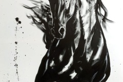 mustavalkoinen-hevosmaalaus