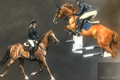 sport-horses-pastel-drawing