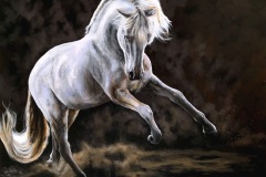 white-horse-painting-in-dark-background