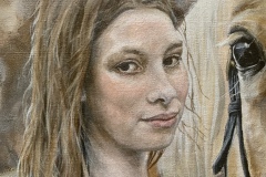girl with a horse painting