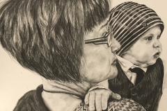 boy-with-his-grandmother-graphite-pencil-drawing