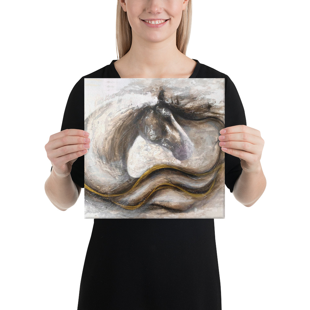 Canvasprintti abstrakti hevosmaalaus - Image 18