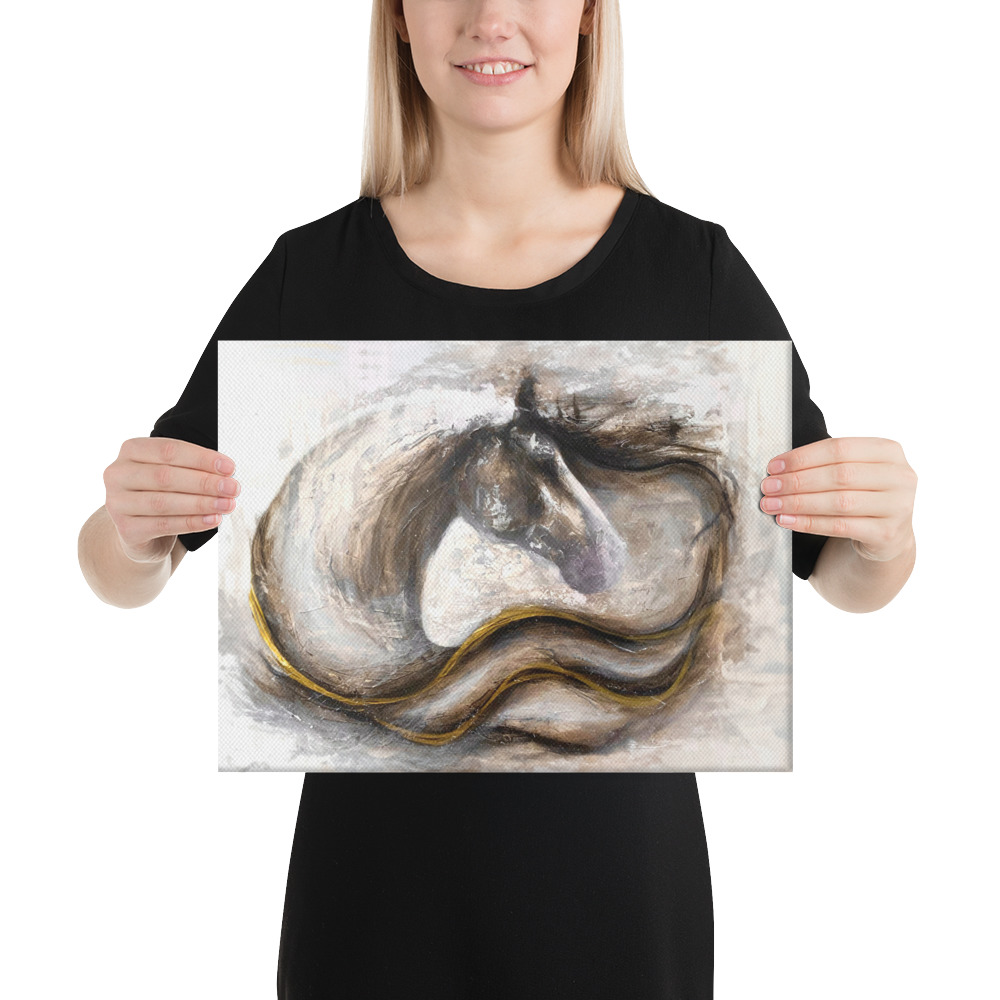 Canvasprintti abstrakti hevosmaalaus - Image 19