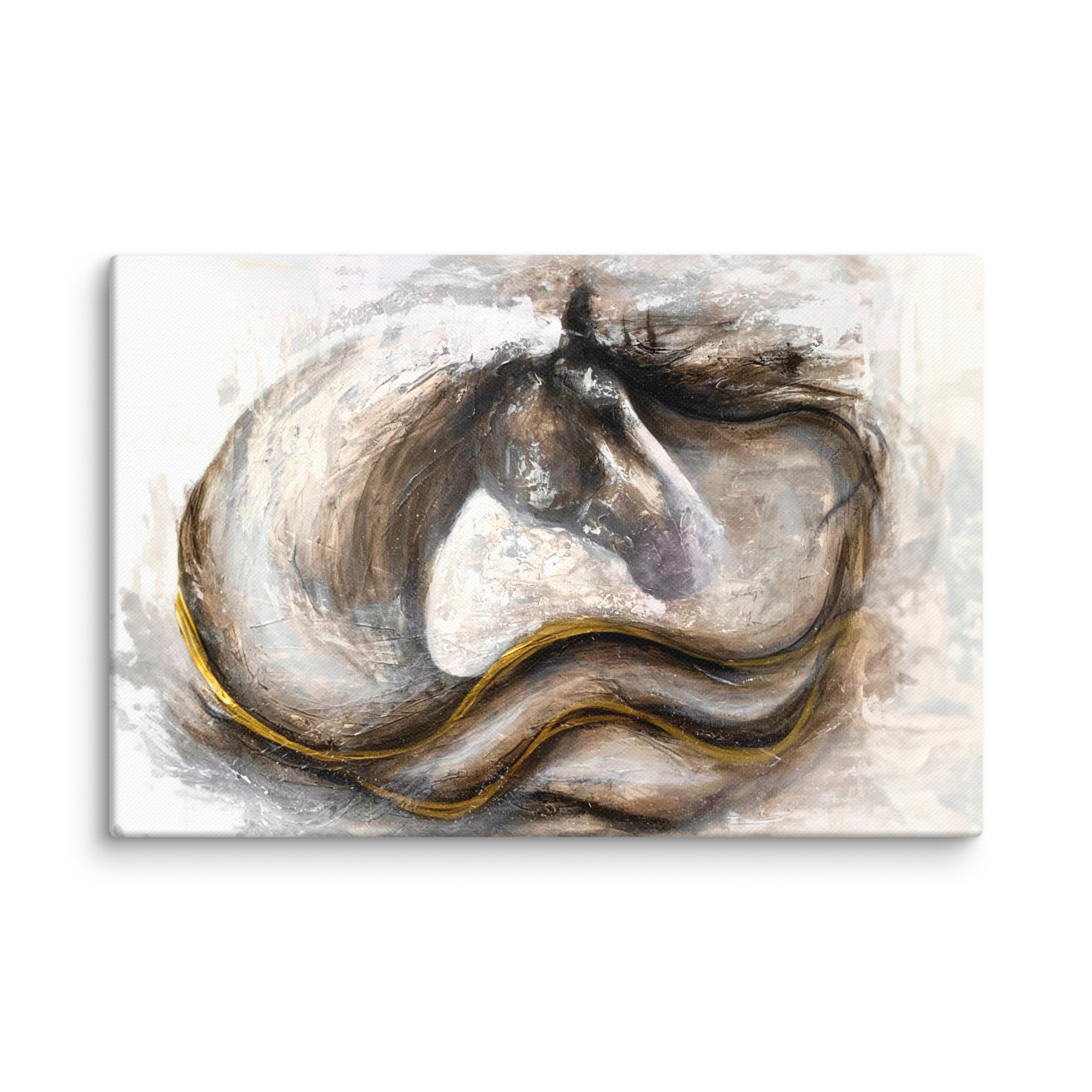 Canvasprintti abstrakti hevosmaalaus - Image 4