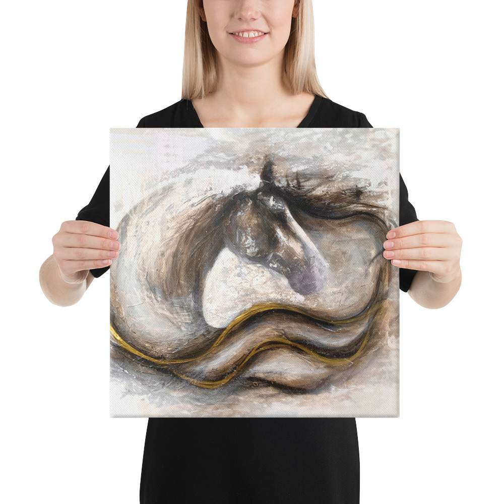 Canvasprintti abstrakti hevosmaalaus - Image 22