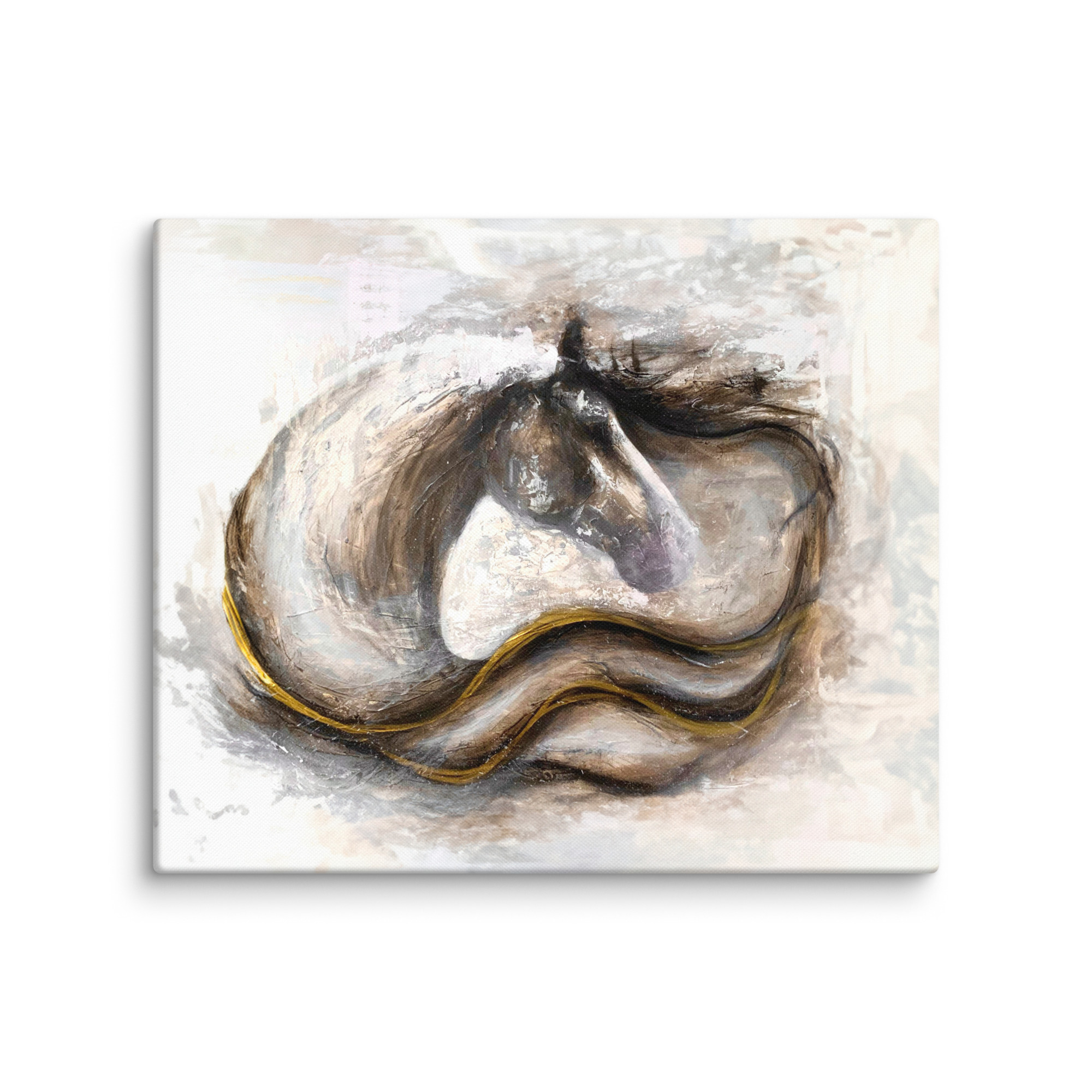 Canvasprintti abstrakti hevosmaalaus - Image 9
